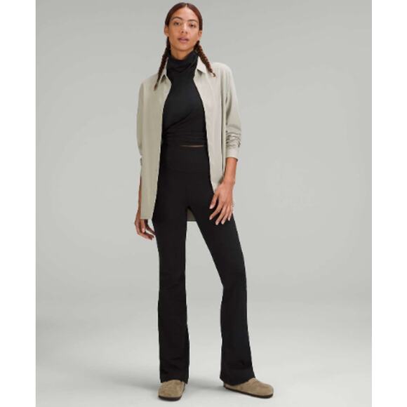 LULULEMON Groove Super-High-Rise Flared Pant *Nulu Black Sz 2 {SS10} - Picture 1 of 7